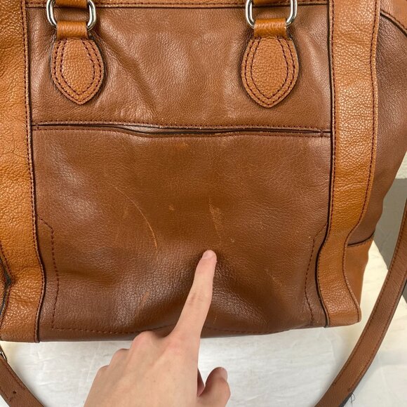 Cole Hann Pebble Leather Satchel Handbag - Picture 3 of 16